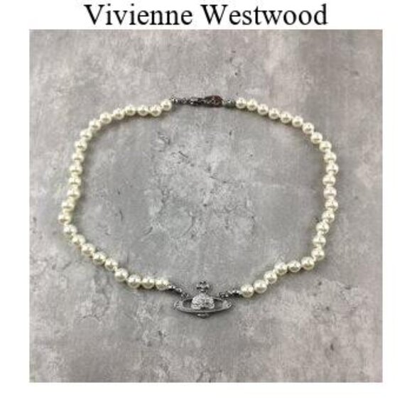 BRAND NEW Vivienne westwood gold Orb Pearl Choker Necklace - Picture 2 of 5